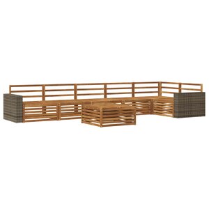 vidaXL Ensemble de canapés d'extérieur 7 pc Naturel