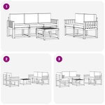 vidaXL Ensemble de canapés d'extérieur 6 pc