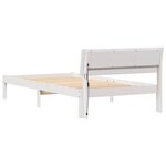 vidaXL Cadre de lit avec tête de lit Blanc 90 x 200 cm Pin massif