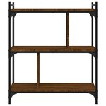 vidaXL Bibliothèque 3 niveaux chêne brun 76x32x88 cm bois d'ingénierie