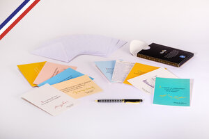 Boîte de 10 cartes simples littérature créées et imprimées en france avec 10 enveloppes