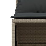 vidaXL Salon de jardin 4 Pièces avec coussins gris clair résine tressée