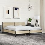 vidaXL Cadre de lit sans matelas chêne sonoma 200x200 cm