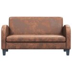 vidaXL Canapé à 2 places Daim synthétique Marron
