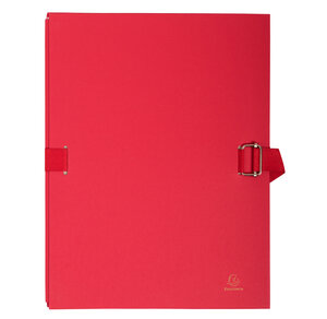 Chemises dos extensible avec rabat papier - 24x32cm - Rouge x 10 EXACOMPTA
