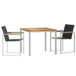 vidaXL Ensemble de salle à manger pour jardin 3 Pièces