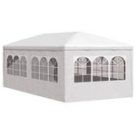 vidaXL Tente de réception 3 x 6 m Blanc