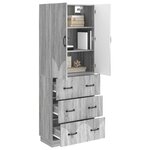 vidaXL Ensemble de Meubles 2 Pièces Sonoma gris 66 x 34 5 x 87 cm
