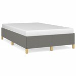 vidaXL Cadre de lit gris foncé 120x190 cm tissu