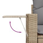 vidaXL Salon de jardin avec coussins 6 Pièces beige résine tressée