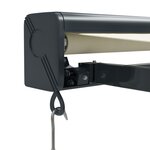 vidaXL Auvent rétractable crème 4x3 m tissu et aluminium