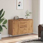 vidaXL Buffet chêne artisanal 104x35x70 cm bois d'ingénierie