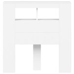 vidaXL Tête de lit à LED blanc 100x18 5x103 5 cm bois d'ingénierie