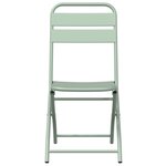 vidaXL Chaises de jardin pliantes 2 Pièces Vert menthe 42x52x82 cm Acier revêtue de poudre