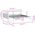 vidaXL Lit de jour avec gigogne sans matelas bleu 100x200 cm