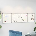 vidaXL Tableau blanc magnétique pliable 160x40x1 7 cm aluminium