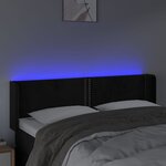 vidaXL Tête de lit à LED Noir 147x16x78/88 cm Velours