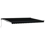 Auvent rétractable automatique vidaXL noir 450x300 cm