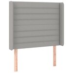 vidaXL Sommier à lattes de lit matelas LED Gris clair 90x190cm Tissu