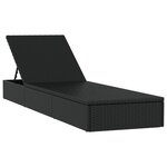 vidaXL Transats 2 Pièces avec table noir résine tressée