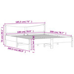 vidaXL Cadre de lit sans matelas 180x200 cm bois massif de pin