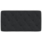 vidaXL Coussin de tête de lit noir 100 cm velours