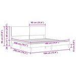 vidaXL Cadre de lit avec tête de lit Gris Vert Clair 180 x 200 cm