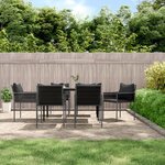 vidaXL Ensemble à manger de jardin 7 Pièces coussins résine tressée acier