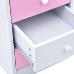 Bureau table poste de travail meuble d'ordinateur informatique étude pour enfants Inclinable Rose et rose 02_0023933