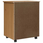 vidaXL Armoire roulante avec tiroirs MOSS bois de pin marron miel