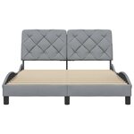 vidaXL Cadre de lit sans matelas gris clair 140x200 cm tissu