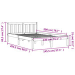 vidaXL Cadre de lit sans matelas cire marron 140x200cm bois pin massif