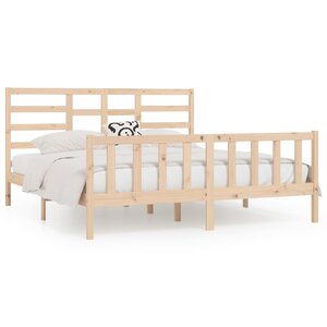 vidaXL Cadre de lit sans matelas 200x200 cm bois massif de pin