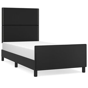 vidaXL Cadre de lit sans matelas noir 90x190 cm similicuir