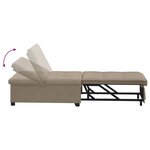 vidaXL Canapé-lit 3-en-1 en tissu taupe