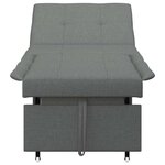 vidaXL Canapé-Lit Gris foncé 194 x 67 x 37 cm tissu
