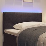 vidaXL Tête de Lit LED avec tête de lit Marron foncé 100 cm tissu