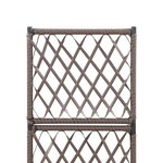 vidaXL Lit surélevé treillis 1 pot 30x30x107 cm Résine tressée Marron