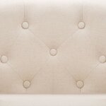 vidaXL Fauteuil beige tissu