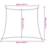 vidaXL Voile d'ombrage 160 g/m² trapèze gris clair 4/5x4 m PEHD