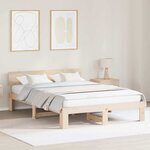vidaXL Cadre de lit Marron 150 x 200 cm Bois de pin massif