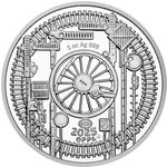 Pièce de monnaie en Argent g 31.1 (1 oz) Millésime 2025 On Wheels LOCOMOTIVE