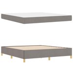 vidaXL Cadre de lit avec matelas Taupe 180 x 200 cm tissu