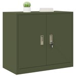 vidaXL Armoire de rangement Vert olive 80 x 40 x 70 cm Acier