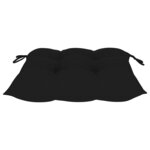vidaXL Chaises de jardin lot de 4 avec coussins Bois de teck massif