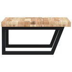 vidaXL Étagère de vasque murale acier et bois massif d'acacia