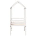 vidaXL Lit haut sans matelas blanc 75x190 cm bois de pin massif