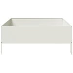 vidaXL Lit surélevé de jardin blanc 100x100x25 cm acier