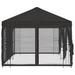 vidaXL Gazebo avec murs latéraux 6 x 3 m Anthracite Polyester et Acier