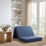 vidaXL Canapé-lit pliable 90 x 67 x 45 cm Bleu